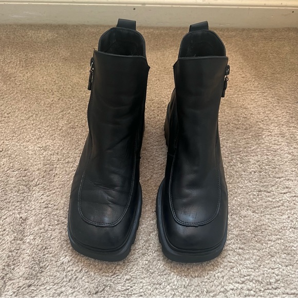 Bogner Leather Balck Ankle Booties - Picture 4 of 7